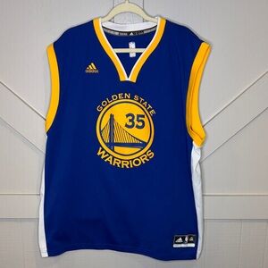 Adidas Golden State Warriors Jersey Mens 2XL Kevin Durant #35 NBA Basketball